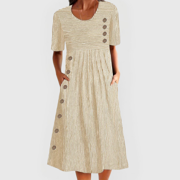 Sophie | Striped Midi Dress