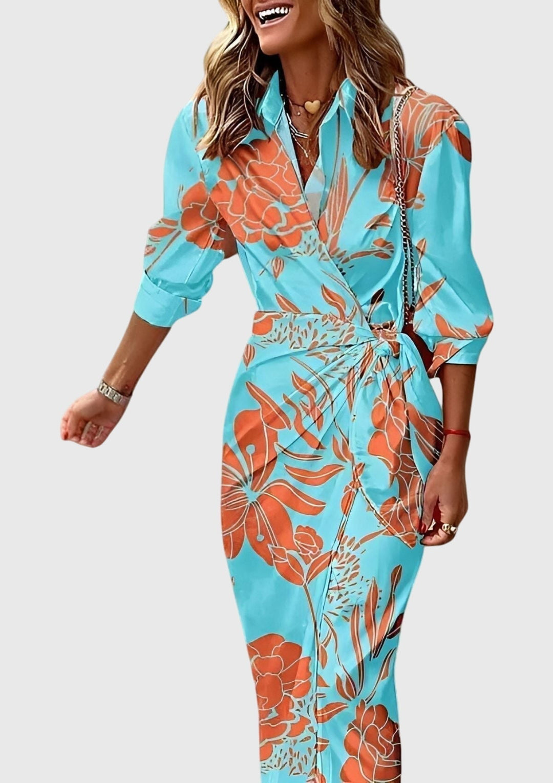 Sophie | Elegant Wrap Dress with Print