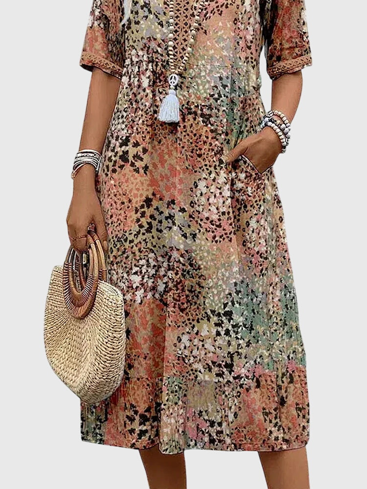 Sophie | Elegant Floral Midi Dress